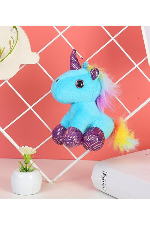 Ithal Kumaş Sevimli Camgöz Boynuzlu Pegasus Unicorn Figür Peluş Oyuncak Oyun & Uyku Arkadaşı 28 Cm.