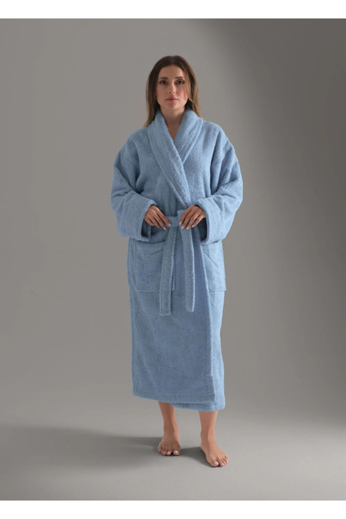 Bukle Bornoz, Şal Yaka Bornoz ,%100 Pamuklu Kadın / Erkek Unisex Bornoz