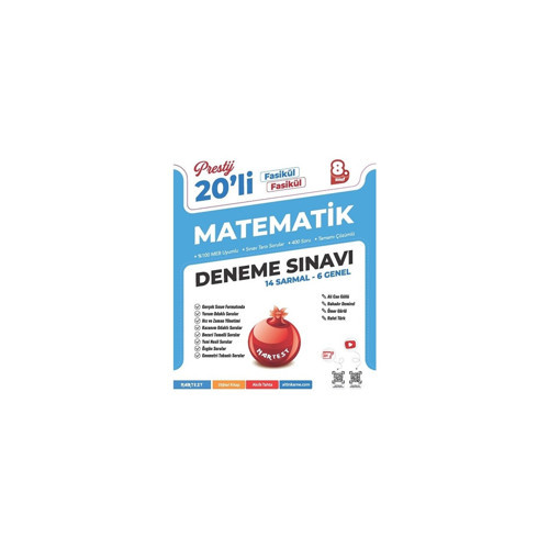 Nartest Yayınları 8. Sınıf Prestij Matematik 20 Deneme Sınavı