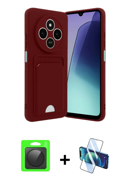 ieg™ Redmi 14C Kılıf Vadi Çizgi Prime - Siyah 3D Antistatik Seramik Nano Ekran Koruyucu + Siyah Raze
