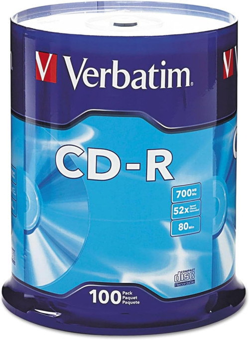 Cd-R Discs, 700 Mb/80 Dk, 52 X, Spindle, Gümüş, 100/Paket, 94554