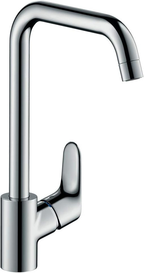Focus M41 - Mutfak Musluğu, 1 Tip Çelik, Çıkış Yüksekliği 260 Mm Olan Mutfak Musluğu, 360°
