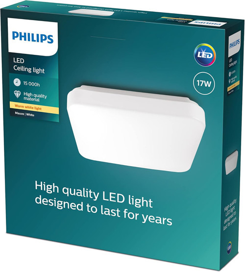 Mauve Kare Tavan Lambası 17W 2700K Sarı Işık 1700 Lumen