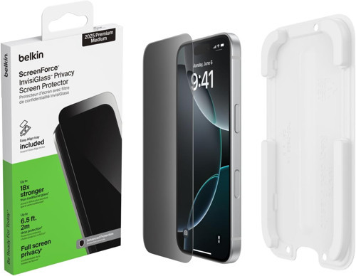 Screenforce Invisiglass Iphone 17 Pro Ekran Koruyuculu Koruyucu Folyo, Çizilmez, Konumlandırm