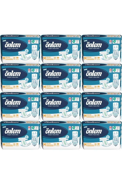 Hasta Bezi Bel Bantlı Tekstil Yüzey M - Medium - Orta 360 Adet (12PK*30)