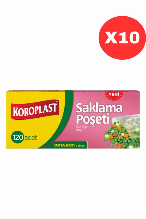 Saklama Poşeti (EKO Buzdolabı Poşeti) Orta Boy 120'li X10