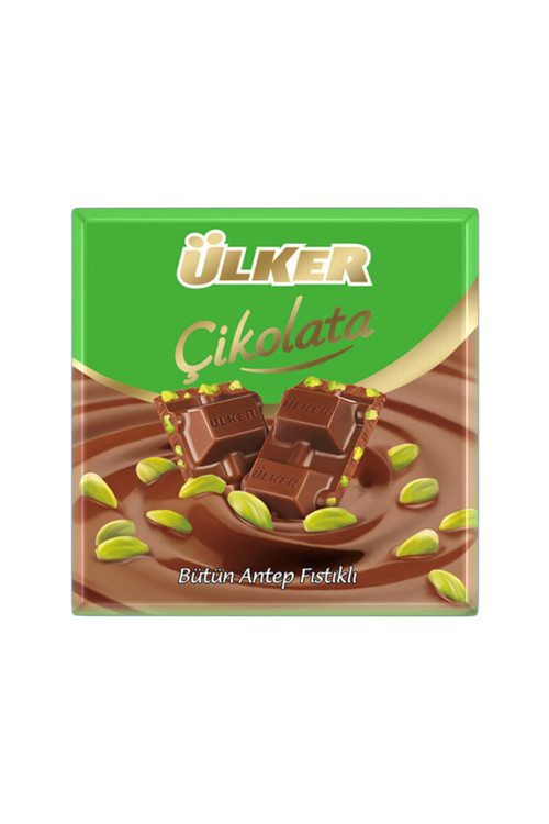 Kare Antep Fıstıklı Çikolata 65 Gr X 8 Adet