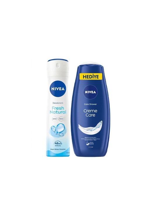 Deodorant Sprey Fresh Natural Women 150 ml + Duş Jeli Crème Care 250 ml