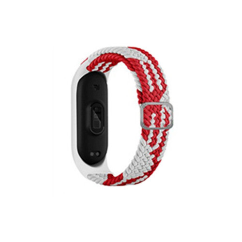Mi Band 4 Kordon - Beyaz-kırmızı