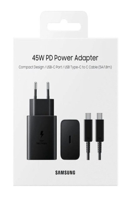 Uyumlu Galaxy S22 Ultra - S23 Ultra - S24 - S24 Ultra 45w Type-c Süper Hızlı Şarj Cihazı