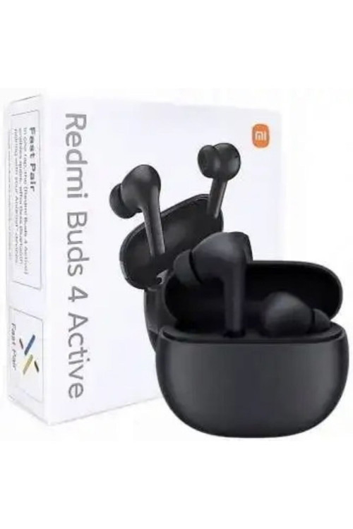 Redmi Buds 4 Active 2024 Orijinal Model/ Şarj Kablosu Hediyeli/ 24 Ay Resmi Garantili-SİYAH RENK