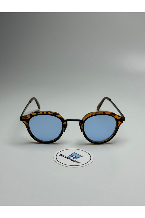 BluePepper Some Leopar Güneş Gözlüğü Mavi Cam Renkli
