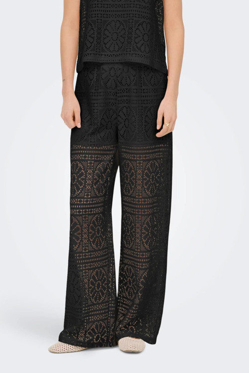 ONLLIAN Lace Kadın Pantolon Geniş Paça Dantel Detaylı Şık Günlük