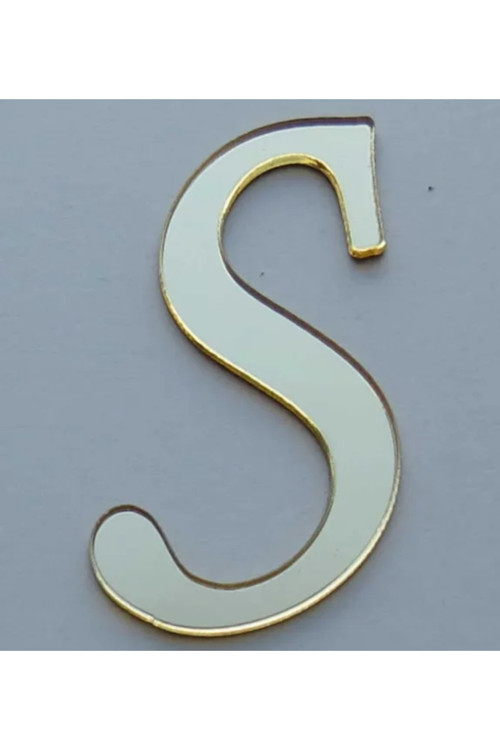 Yapışkanlı Pleksi Harf Gold S Harfi 4cm Çapında 1 Adet
