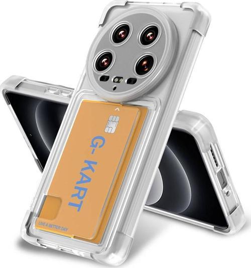 Xiaomi Mi 14 Ultra Uyumlu Kılıf Airbag Tasarımlı Şeffaf Kartlıklı  G-Kart Kapak