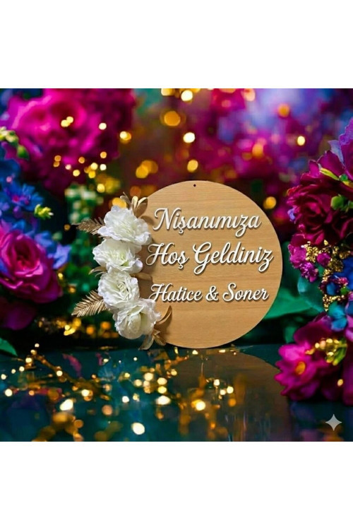 İsme Özel Nişan Hatırası Kapı Süsü Nişan Düğün Kına
