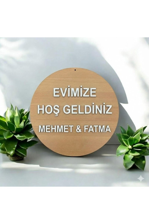 İsme Özel Evimize Hoş Geldiniz Kapı Süsü