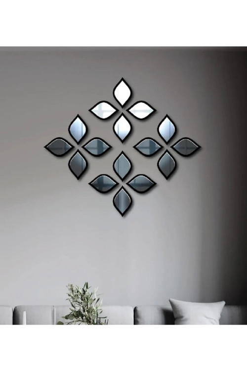 Dekoratif Damla Ayna - Pleksi Glass Kırılmaz Ayna 16'lı Set
