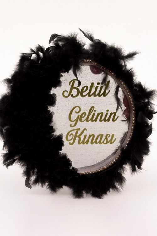 İsme Özel Kına Gelin Tefi Deri Tef Vurmalı Çalgı Def Kına Defi Otrişli Şeffaf Pvcli Pleksi İsimli