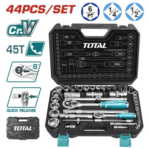 44 Parça 1/4'' Lokma Takımı