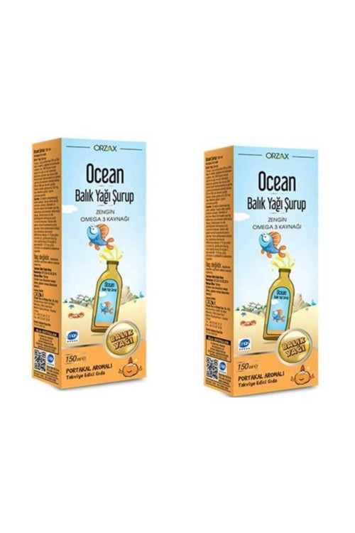 Ocean Balık Yağı Şurubu Portakal Aromalı 150ml | 2 Adet