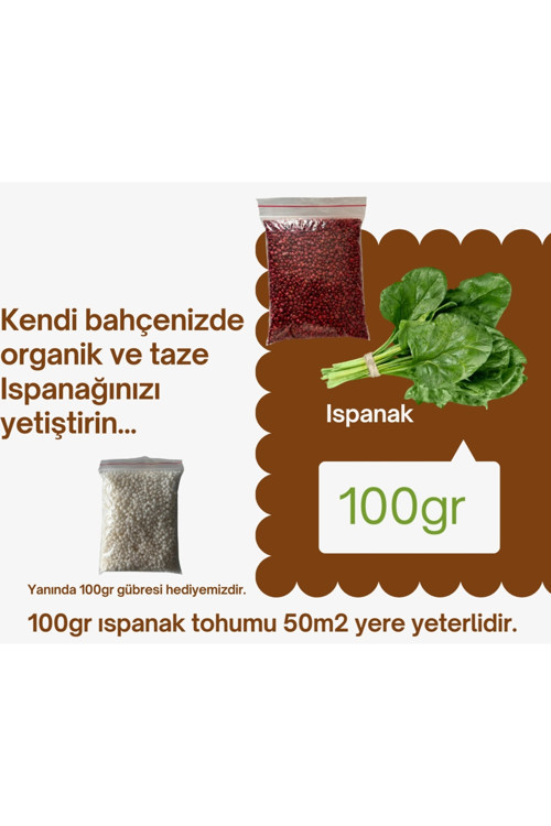 100gr ıspanak tohumu + 100gr gübre