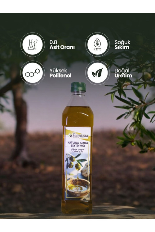 Soğuk Sıkım Natürel Sızma Zeytinyağı 1Lt