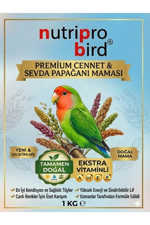 Cennet Sevda Paraket Maması 1 Kg - Yumurtalı Vitaminli Profesyonel Üretici Kondisyon Maması
