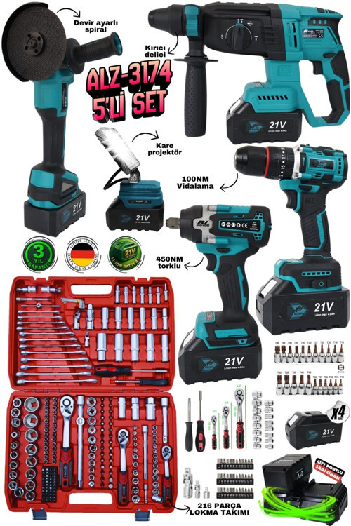 ALZ-3174 ALLİZER 5’li Set 216 PARÇA LOKMA TAKIMLI