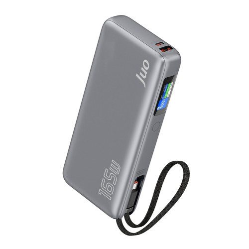20000 mAh 165W LED Ekranlı USB-A + Type-C Kablolu Taşınabilir PD Hızlı Şarj Cihazı Powerbank