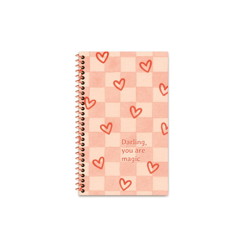 Keskin 13*21 Çizgili Pastel Motto Sert Kapak Defter - Love