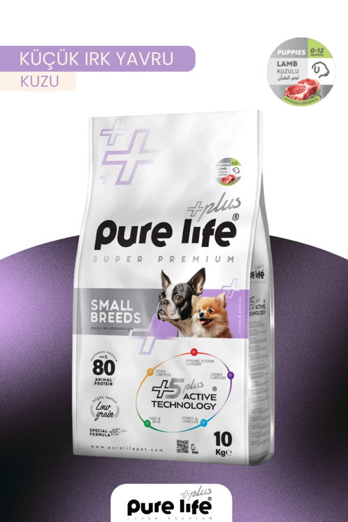 Plus Kuzulu Küçük Irk Yavru Köpek Maması 10 KG