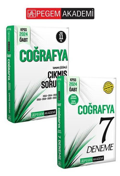 2024 KPSS ÖABT Coğrafya Öğretmenliği Tamamı Çözümlü Deneme + Son 11 Yıl Çıkmış Sorular Seti (2.Kitap