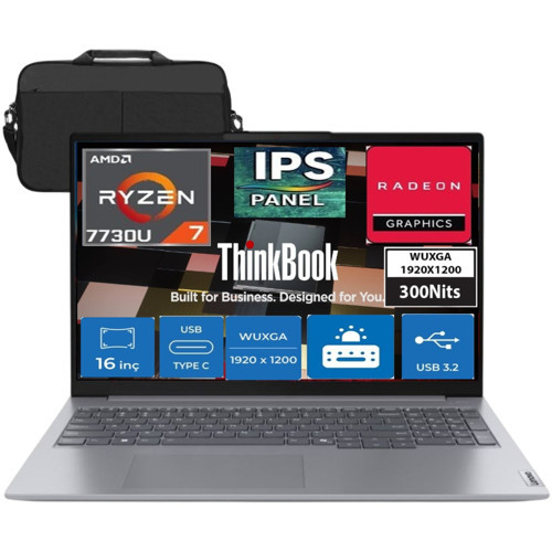 Thinkbook 16 Amd Ryzen 7 7730U 20GB 1tb SSD Amd Radeon Graphics (1920X1200) 16" Wuxga 300NITS IPS Freedos Taşınabilir Bi