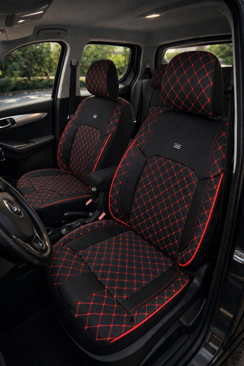 Renault Clio 2 Araçlara Uyumlu Oto Koltuk Kılıfı Seti- Efesum Kırmızı