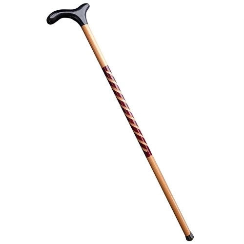 Mey İthalat® El İşçiliği Ahşap Baston - 93 cm Özel İşlemeli, Ergonomik Derbi Başlıklı Şık ve Dayanık