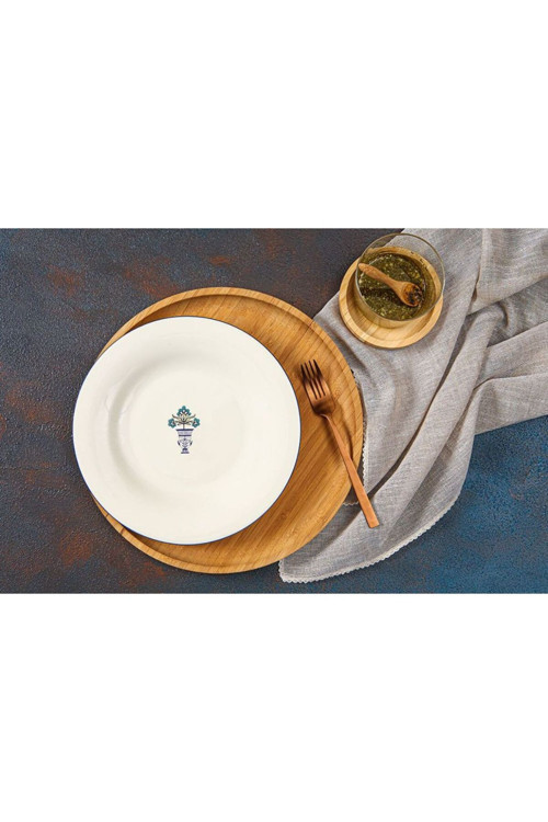 04alm008045 Vaso Piccolo Desen6 Düz Tabak 17 Cm