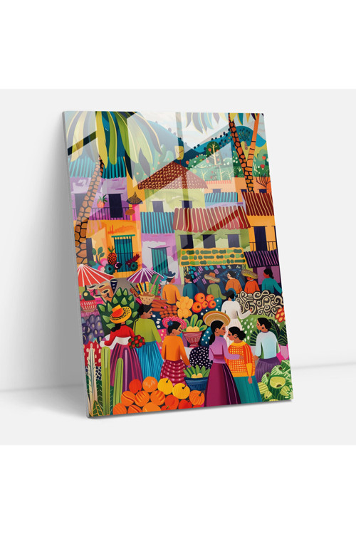 Frida Ressam Kahlo Stili Cam Baskı, Frida Ressam Kahlo Eserleri, Cam Baskı, Modern Sanat