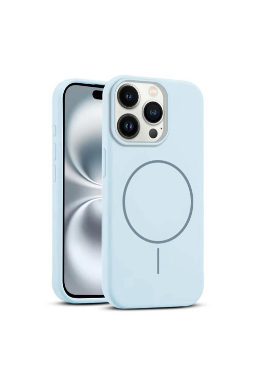 Apple iPhone 15 Pro Max Uyumlu Kılıf Zebana Liquid Soft Silikon Kılıf (Kablosuz Şarj Destekli)