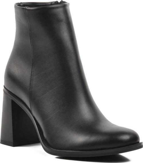 458237 Siyah İçi Polarlı Kadın Topuklu Bot