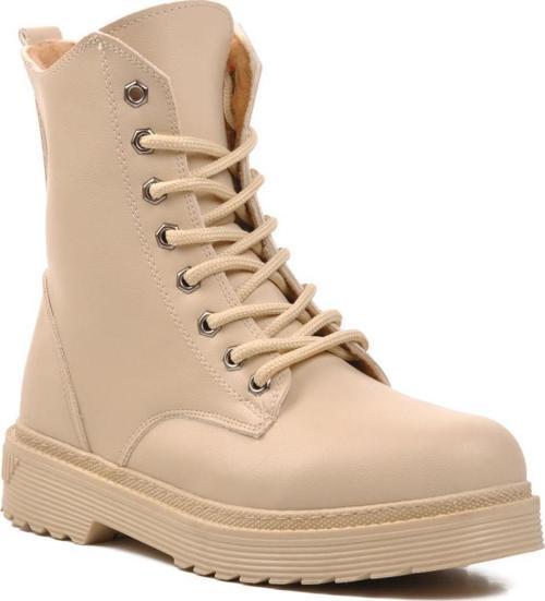 525316 Bej İçi Kürklü Kadın Postal Bot