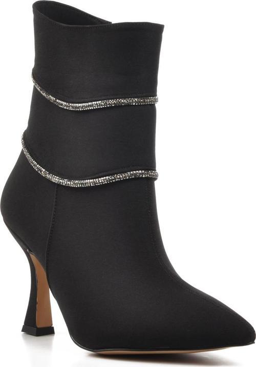 543109 Siyah Saten İçi Polarlı Kadın Topuklu Bot