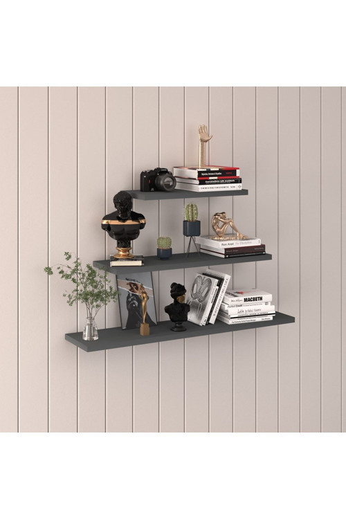 Modern Organizer Düzenleyici Dekoratif Kitaplık Banyo Mutfak 3'lü Duvarrafı