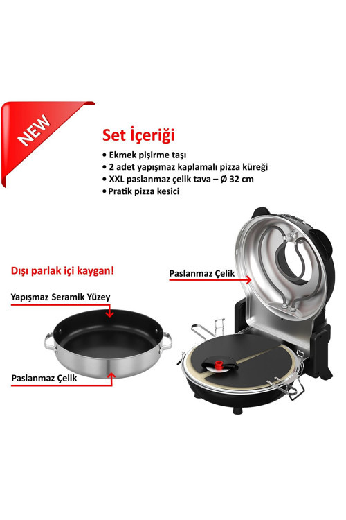 Taş Fırın Seti PM-27 XXL Yeni Versiyon (TÜRKİYE DİSTRİBÜTÖRÜ)