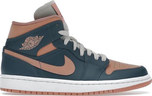 Air Jordan 1 Mid Dark Teal Green BQ6472-308 Kadın Spor Ayakkabı