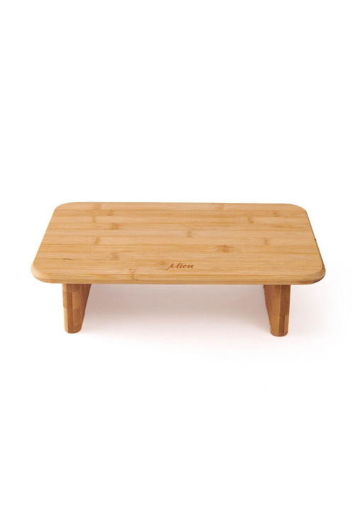 Bambu Ayaklı Diktörtgen Kesme Tahtası - Bej - 34x22x9 cm