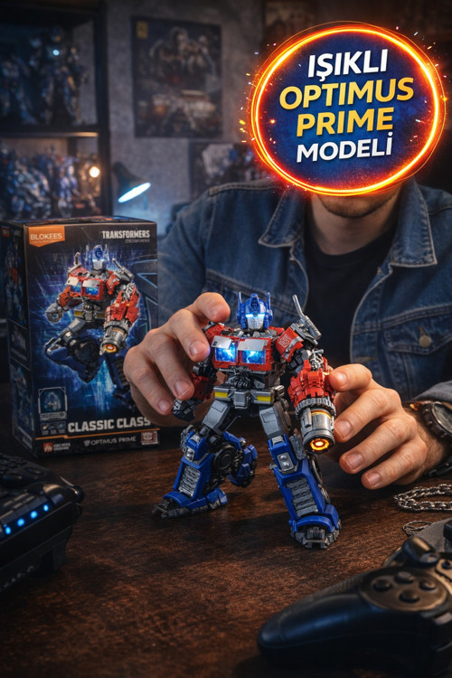 Blokees Transformers Classic Class Optimus Prime Işıklı Tam Hareketli Model Kit Figür