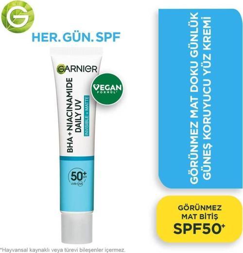 Saf & Temiz BHA Niasinamid Günlük Güneş Koruyucu Fluid Yüz Kremi SPF50+ 40 ml