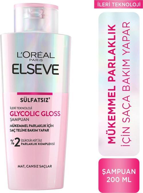 L'Oréal Paris Elseve Glycolic Gloss Mükemmel Parlaklık için Bakım Yapan Şampuan 200 ml