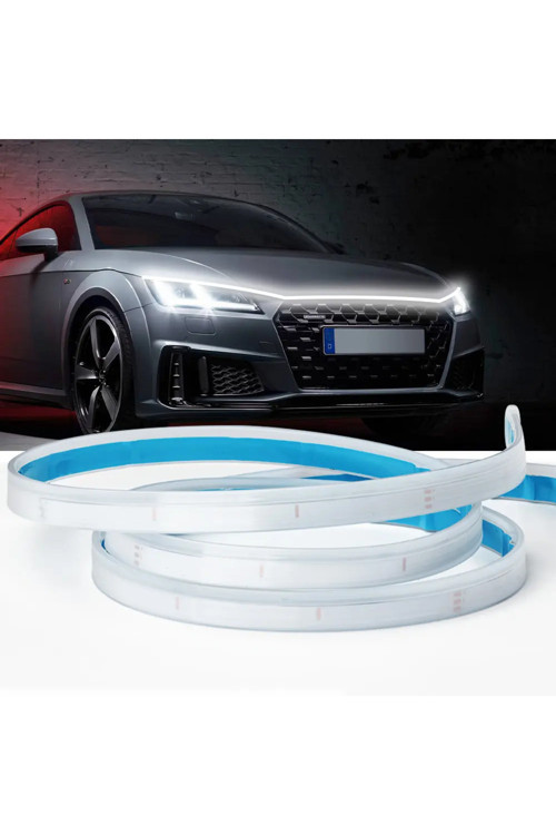 Kia Optima Uyumlu Kaput Ledi, Gündüz Ledi, Silikon 150cm Beyaz Led Şerit